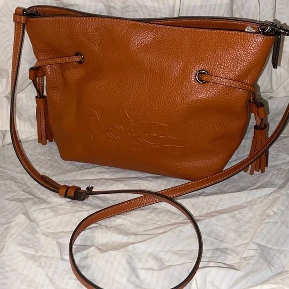 Coach Andy Crossbody With Horse And Carriage in Sunset Orange EUC pristine NC - Picture 11 of 16